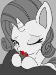  2020 blush blush_lines cheek_tuft chibi digital_drawing_(artwork) digital_media_(artwork) duo equid equine erection eyelashes facial_tuft fellatio female feral flat_colors friendship_is_magic fur genitals grey_background greyscale hair hasbro hi_res holding_penis hoof_on_penis horn horse lipstick lipstick_fetish lipstick_on_penis makeup male male/female mammal monochrome my_little_pony my_little_pony:_pony_life one_eye_closed oral oral_penetration partial_color partially_colored penetration penile penis penis_in_mouth pony rarity_(mlp) red_lipstick sex shinkaku simple_background tuft unicorn 