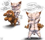  against_surface anthro arm_grab ball_tuft balls blush bouncing_breasts breasts brown_body brown_fur chest_tuft dialogue duo eyes_closed female fennephilim_fox from_behind_position from_front_position fur genitals hand_on_head hand_on_shoulder head_grab hi_res holding_butt holding_partner kled_(lol) league_of_legends leaning leaning_forward legs_up male male/female motion_lines nails norra_(league_of_legends) one_eye_closed onomatopoeia open_mouth penetration riot_games scar sex short_stack sound_effects spread_legs spreading standing standing_sex teeth text tiptoes toe_curl tongue tongue_out tuft white_body white_fur yordle 