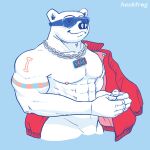  1:1 bear heckfrog hi_res icee jock male mammal mascot muscular polar_bear solo ursine 