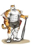  anthro clothed clothing felid fur hi_res male mammal pantherine scar solo striped_body striped_fur stripes tiger traver009 vein veiny_muscles 