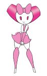  absurd_res accessory bottomwear bow_ribbon clothed clothing female hair_accessory hair_bow hair_ribbon hi_res humanoid looking_at_viewer machine pink_eyes rexon02 ribbons robot robot_humanoid robotboy robotgirl_(robotboy) simple_background skirt solo standing white_background white_body 