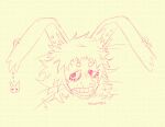  absurd_res angora_rabbit anthro bangs cheek_tuft chi_(mewp2002) circle_eyebrows dark_circles depression dewlap_(anatomy) digital_drawing_(artwork) digital_media_(artwork) domestic_rabbit ear_piercing ear_ring eye_bags eyebrows eyelashes facial_tuft fluffy fluffy_ears fluffy_hair fur hair heart_tag herm hi_res intersex lagomorph leporid looking_away mammal markings mewp mewp2002 neck_tuft original_character_do_not_steal oryctolagus permagrin permanent_smile permasmile piercing pink_body pink_eyes pink_fur pink_hair pink_nose rabbit ring_piercing sad sad_eyes simple_background sketch small_nose solo stud_piercing teeth teeth_showing teeth_visible tuft whisker_markings whisker_spots whiskers 