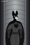  &copy; 2010 2:3 anthro belt canid canine cape clothing digital_media_(artwork) fox gloves handwear male mammal nightfox_(satsumalord) satsumalord solo superhero superhero_costume symbol 