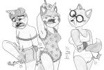  2018 anthro anthrofied arms_tied arthropod bdsm bondage bottomwear bound butt canid canine canis clothed clothing crab crustacean decapoda distressed domestic_cat domestic_dog dr._fox duo eyes_closed eyewear felid feline felis female fox frilly frilly_clothing frilly_swimwear glasses graphite_(artwork) greyscale group hands_behind_back hi_res limpurtikles malacostracan male mammal marine monochrome open_mouth pain pencil_(artwork) pinch puppycorn restraints rope rope_bondage signature swimming_trunks swimwear the_lego_movie topless topless_anthro topless_male traditional_media_(artwork) trio unikitty unikitty! 