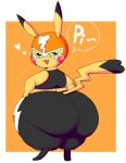  &lt;3 big_butt black_bottomwear black_clothing black_ears black_eyes black_tail black_topwear blush blush_stickers border bottomwear butt clothing cosplay_pikachu_(costume) dipstick_ears dipstick_tail female fur generation_1_pokemon glistening glistening_eyes hand_on_hip hands_on_hips huge_butt huge_thighs long_tail lucha_libre_mask luchador markings mask multicolored_ears narrowed_eyes nintendo open_mouth open_smile orange_background orange_mask pikachu pikachu_libre pokemon pokemon_(species) red_cheeks simple_background smile solo spaghettiz speech_bubble sports_mask sportswear tail tail_markings text thick_thighs topwear two_tone_ears two_tone_tail white_border white_heart wide_hips wrestler wrestling_mask yellow_body yellow_ears yellow_fur yellow_tail 