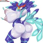  1:1 2022 anthro areola beak big_breasts big_butt breasts butt female generation_9_pokemon girlsay hi_res huge_breasts nintendo nipples pokemon pokemon_(species) quaquaval simple_background solo thick_thighs white_background 