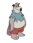  2022 absurd_res anthro belly black_nose bottomwear brok_the_investigator clothing cowcatgames generic_rat_(brok_the_investigator) grey_body hi_res male mammal murid murine official_art overweight overweight_male rat rodent shirt shorts simple_background solo topwear white_background 