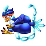  1:1 alpha_channel anthro avian balls bird butt butt_focus feet generation_9_pokemon genitals hi_res male milky350 nintendo pokemon pokemon_(species) quaquaval solo suggestive 