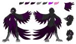  avian beak bird bird_feet corvid corvus_(genus) feathers humanoid oscine passerine raven solo spread_wings tail_feathers talons wings 