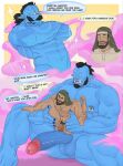  abs balls beard big_balls big_muscles big_penis black_hair blue_body body_hair chest_hair devince2911 duo ear_piercing english_text erection facial_hair facial_piercing genie genitals hair hi_res holding_partner human human_on_humanoid humanoid hybrid imminent_anal imminent_sex interspecies larger_humanoid larger_male male male/male mammal muscular muscular_humanoid muscular_male nipple_piercing nipples nose_piercing nude open_mouth orc pecs penis piercing ponytail size_difference smaller_human smaller_male teeth text tusks 