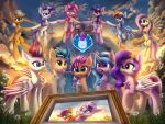  4:3 absurd_res applejack_(mlp) atlas-66 daughter equid equine eyewear father father_and_child father_and_daughter female feral floating fluttershy_(mlp) friendship_is_magic glasses group hasbro hi_res hitch_trailblazer_(mlp) horn izzy_moonbow_(mlp) male mammal mlp_g5 my_little_pony parent parent_and_child pegasus pinkie_pie_(mlp) pipp_petals_(mlp) princess_twilight_sparkle_(mlp) rainbow_dash_(mlp) rarity_(mlp) sibling sister sisters sunny_starscout_(mlp) unicorn winged_unicorn wings zipp_storm_(mlp) 