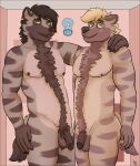  anthro balls brother brothers casual_nudity duo genitals hyena male male/male mammal nude penis percy_(pickles-hyena) pickles-hyena piercing russel_(pickles-hyena) sibling striped_hyena 