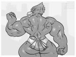  4:3 anthro avian back_muscles beak big_butt big_muscles bird borisalien butt clothed clothing falco_lombardi greyscale hi_res huge_muscles looking_back male monochrome mostly_nude muscular muscular_thighs nintendo rear_view solo star_fox thick_thighs underwear underwear_only 