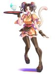  animal_ears arc_system_works battle_fantasia breasts cat_ears cat_tail cat_woman_waitress catgirl coyori japanese_clothes kimono sandals tail thighhighs 