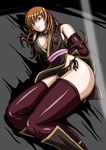 angry arms_behind_back bdsm bondage bound choker dead_or_alive erect_nipples helpless kasumi kasumi_(doa) restrained tecmo thighhighs 