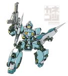  beam_rifle character_request energy_gun full_body gundam kaneko_tsukasa mecha mobile_suit no_humans personification solo weapon 