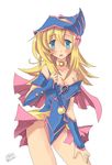  bare_shoulders black_magician_girl blonde_hair blue_eyes dark_magician_girl duel_monster no_panties tfotr yu-gi-oh! yuu-gi-ou yuu-gi-ou_duel_monsters 