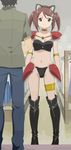  anime cap cosplay costume fanservice highres kissxsis photoshop screencap suminoe_ako suminoe_keita warrior 