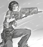  capcom female girl gun lost_planet lost_planet_2 machine_gun monochrome novemdecuple snow waysider weapon 