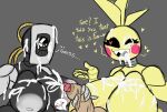  &lt;3 &lt;3_eyes 2022 absurd_res animatronic anthro areola avian big_breasts bird black_sclera bodily_fluids breasts chicken cum cum_on_breasts cum_on_face cumlord cyclops dialogue digital_media_(artwork) ellipsis english_text eyelashes female five_nights_at_freddy&#039;s five_nights_at_freddy&#039;s_2 galliform gallus_(genus) genital_fluids genitals glados grey_areola grey_background grey_nipples group handjob head_feathers head_tuft hi_res huge_breasts human humanoid machine male male/female mammal nipples one_eye_closed open_mouth penile penis phasianid portal_(series) question_mark robot robot_humanoid rosy_cheeks scottgames sex sharp_teeth simple_background smile teeth text toy_chica_(fnaf) trio tuft valve yellow_body yellow_eyes yellow_text 