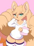  absurd_res clothing digital_drawing_(artwork) digital_media_(artwork) generation_1_pokemon hi_res kaesizze_(pokesona) legwear male multi_tail ninetales nintendo pillow pokemon pokemon_(species) solo sweater tail thigh_highs topwear xdragoncam 