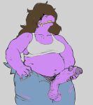  anthro balls belly big_penis bodily_fluids body_hair bottomwear breasts brown_hair cleavage clothed clothing colored crop_top deltarune denim denim_clothing dinosaur drooling edit erection foreskin freckles front_view genitals gnauseating grin gynomorph hair hair_over_eyes hairy_balls hand_on_hip holding_penis humanoid_genitalia humanoid_penis intersex jeans long_hair love_handles messy_hair midriff musclegut navel non-mammal_breasts obscured_eyes overweight overweight_anthro overweight_gynomorph overweight_intersex pants partially_clothed penis poking_out presenting presenting_penis pubes purple_body purple_penis reptile saliva scalie sharp_teeth shirt simple_background smile solo standing stocky susie_(deltarune) sweat teeth thick_thighs three-quarter_view topwear torn_bottomwear torn_clothing torn_jeans torn_pants undertale_(series) unzipped unzipped_pants vein veiny_penis wide_hips yellow_teeth 