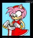  2022 amy_rose anthro blarf022 blush bodily_fluids boots clothing embarrassed eulipotyphlan female footwear fur gloves green_eyes handwear hedgehog hi_res mammal musk pink_body pink_fur sega smelly smelly_feet solo sonic_the_hedgehog_(series) sweat 