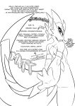  absurd_res anthro blush dinosaur dromeathomimus english_text greeting hi_res inks male matt_the_dromeathomimus monochrome nude reptile scalie solo taboo_tails_(copyright) text white_crest_(artist) 