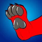  1:1 animated feet female folfitty foot_focus fur grey_pawpads low_res pawpads paws recurrent red_body red_fur short_playtime solo wiggle wuffkitty 