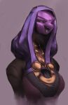  alien alien_humanoid anthro awr_hey breasts clothing female hi_res humanoid long_neck looking_at_viewer mammal mass_effect purple_body quarian simple_background solo tali&#039;zorah 