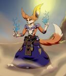  absurd_res anthro blizzard_entertainment canid canine fox hi_res joey(fuzzlebutt) male mammal solo solo_focus vulpera warcraft yonooshi 