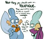  1-upclock 2022 advice anthro blue_body daughter dialogue duo english_text female freckles generation_3_pokemon hi_res imminent_incest imminent_sex kay_(1-upclock) mabel_(1-upclock) mostly_nude mother mother_and_child mother_and_daughter mudkip nintendo parent parent_and_child pokemon pokemon_(species) scarf scarf_only simple_background text white_background wide_hips 