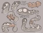  2_penises animal_genitalia animal_penis balls erection feral forked_tongue genitals glistening glistening_eyes grey_background grey_body grey_scales hemipenes hypnosis knot male medial_ring mind_control multi_genitalia multi_penis narrowed_eyes oral penis pupils reptile scales scalie simple_background sketch_page slit_pupils snake solo symrea tongue tongue_out vore 