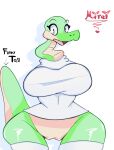  anthro big_breasts big_butt breasts butt clothed clothing digital_media_(artwork) female genitals hi_res humanoid mirainodame pussy reptile scalie snake solo superiorfox 