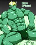  4:5 abs anthro biceps clothing dragon green_body green_skin hair horn male muscular muscular_anthro muscular_male pantsless pecs raux_(character) red_eyes reptile ryuukikeito scalie shirtless_male smile solo underwear what 