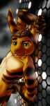  absurd_res anthro hi_res lombax male mammal nude pelvic_thrust playbax ratchet ratchet_and_clank smile solo sony_corporation sony_interactive_entertainment stripes sygnatus text tongue_showing url 