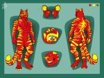  felid feline hi_res male mammal model_sheet muscular pantherine soyanum tiger 