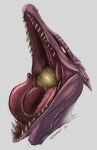  ball bodily_fluids dragon drooling feral hexadec hi_res male metroid mouth_shot nintendo open_mouth ridley saliva saliva_string samus_aran space_dragon_(metroid) space_pirate_(species) tight_fit tongue tongue_out vore 