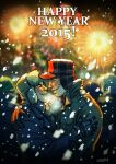  2015 2boys alternate_costume bad_id bad_tumblr_id bara black_hair blonde_hair breath coat couple cris_art facial_hair fireworks from_side gloves happy happy_new_year hug hulkling male_focus marvel multiple_boys scarf smile snowing stubble thick_eyebrows upper_body wiccan winter_clothes yaoi 