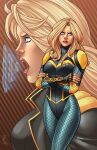  absurdres black_canary blonde_hair blue_eyes crossed_arms dc_comics highres jamiefayx non-web_source swimsuit 