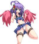 1girl cheerleader duel_monster freya,_spirit_of_victory korican monster panties purple_hair solo underwear yu-gi-oh! 