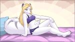  16:9 2019 absurd_res anthro arctic_fox blush bra breasts canid canine clothing digital_media_(artwork) female fox fur hair hi_res looking_at_viewer mammal pinup pose shorts sidni sidnithefox small_breasts smaller_version_at_source smile solo sports_bra underwear wallpaper white_fur 