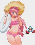  belly_button bikini calamity_ace illustration navel official_art pink_hair swimsuit yoshizaki_mine 