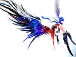  blue_hair kid_(artist) mahou_tsukai_kurohime male_focus solo wings zero_(kurohime) 