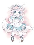  animal_ears furry maid mizuki_kotora smile tail 