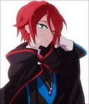  boy cape child green_eyes inazuma_eleven inazuma_eleven_(series) kiyama_hiroto male male_focus red_hair short_hair shota skin_tight trap 