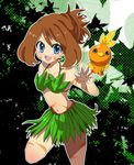  fang grass_skirt leaf_bikini nintendo odamaki_sapphire pokemon pokemon_special sapphire_(pokemon) torchic 