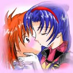  artist_request blush ibis_douglas kiss lowres multiple_girls sleigh_presty super_robot_wars super_robot_wars_original_generation the_2nd_super_robot_wars_alpha yuri 