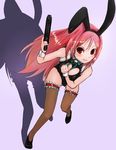  animal_ears blush bunny_ears bunny_girl bunnysuit gun highres lucia pangya smile weapon yummy_yoi 