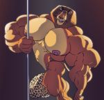  alex_the_lion anthro big_bulge bulge clothing felid huge_muscles huge_pecs hyper lion looking_at_viewer madagascar male mammal muscular muscular_male nipples pantherine penis_outline pole remert smile solo standing stripper_pole underwear 